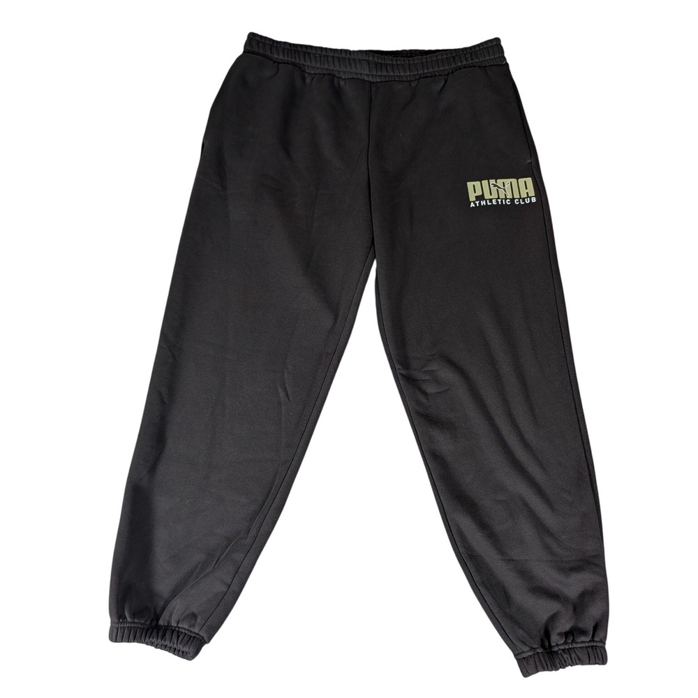 Puma Athletic Club Mens Black Jogger Sweatpants Fleece Lined NWT XXL